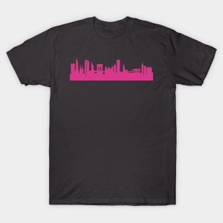 New York skyline pink T-Shirt